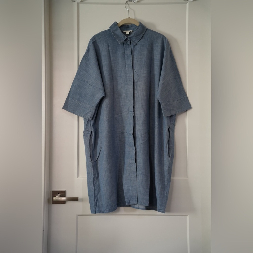 COS Cotton Denim Shirt Dress